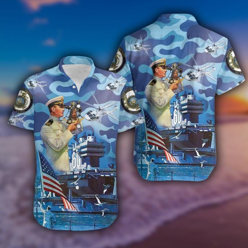 Felacia [Hawaii Shirt] U.S Navy We Own The Sea Hawaiian Unisex Aloha Shirt-ZX3038